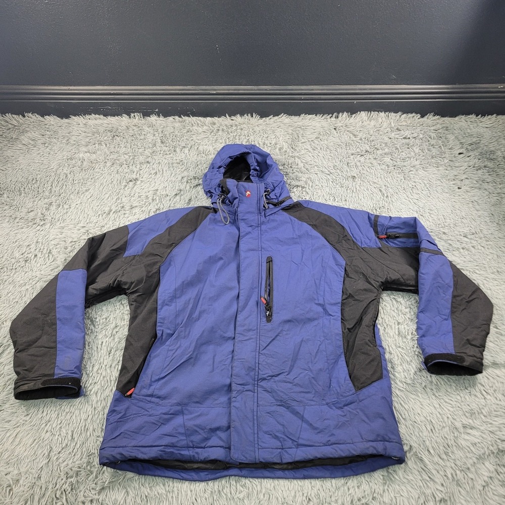 Alpine Design Jacket Mens Medium Blue Windbreaker‎ Insulated Nylon Color Block